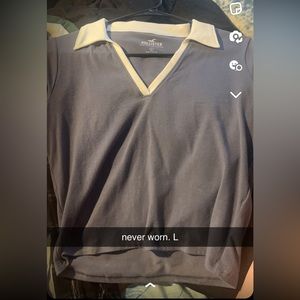 never worn. cute grey tee crop top.